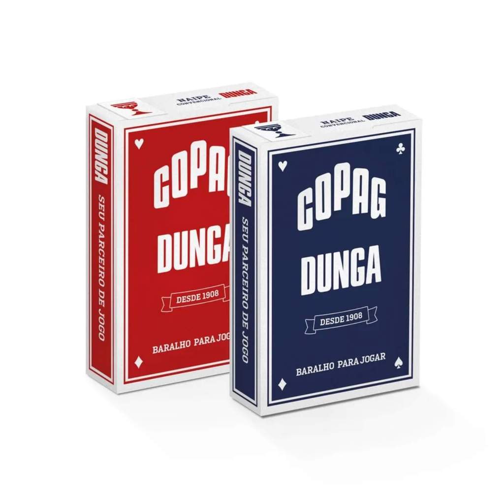 Kit 2 Baralhos Dunga Naipe Convencional Vermelho e Azul (55 cartas cada Baralho) Copag - 36569 em Oferta na Shopee