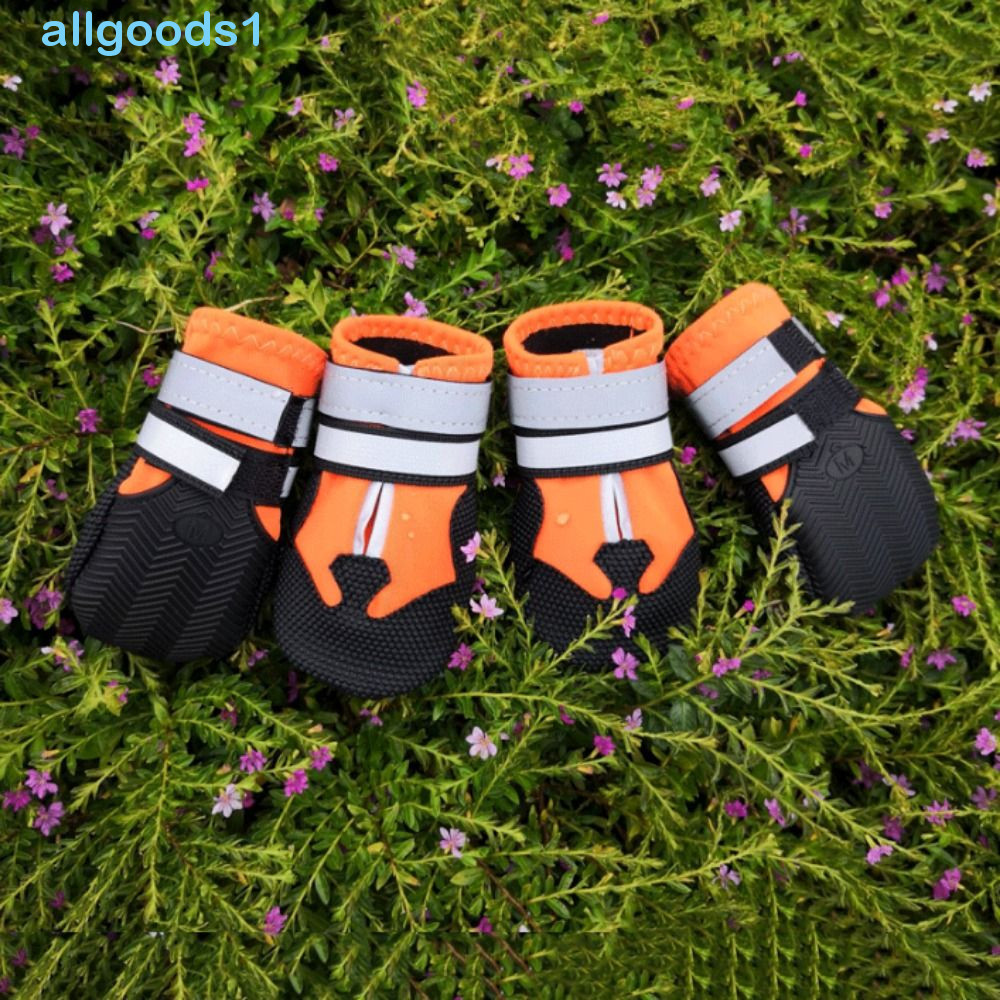 ALLGOODS 4 Unidades/Conjunto Botas De Chuva Antiderrapantes Para Cães , Calçados Esportivos Ao Ar Livre Respiráveis E TP
