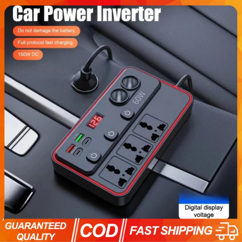 Inversor Automático De 150 W DC 12 V/24 Para 220 AC Conversor Com Leitura De Tensão LED Digital E Interruptor De Seguran