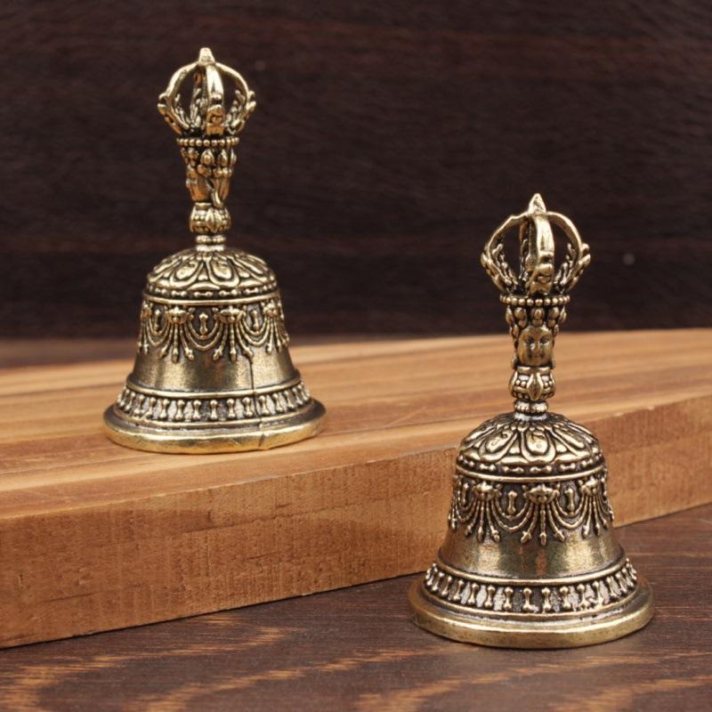 Imagem [largeloohg] Sino De Latão , Ornamento De Que Gritante De Demônio , Carrilhão De Vento De Carro , Bronze Estilo Tibetano