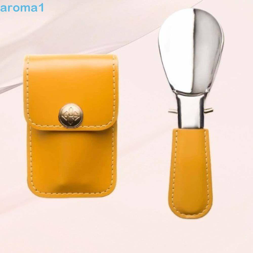 Calçadeira Dobrável Para Idosos AROMA1 , Mini Buzina De Aço Inoxidável Com Alça PU , Cor Sólida