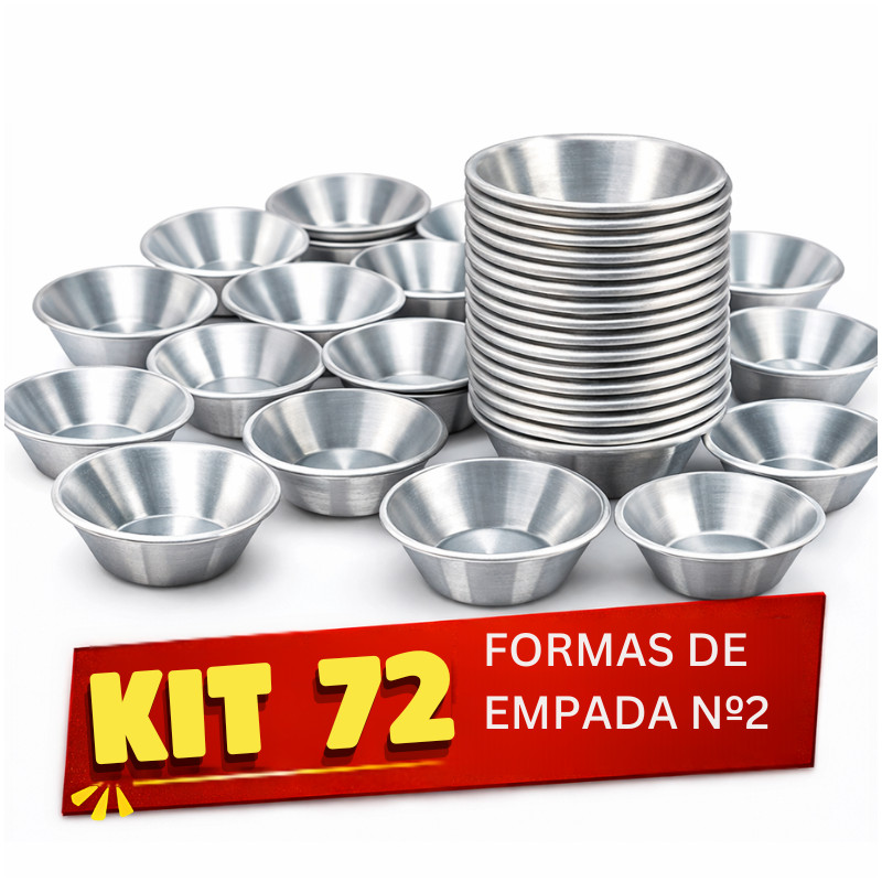 Kit 72 Formas de Empada Nº2 | Confeitaria Profissional em Oferta na Shopee