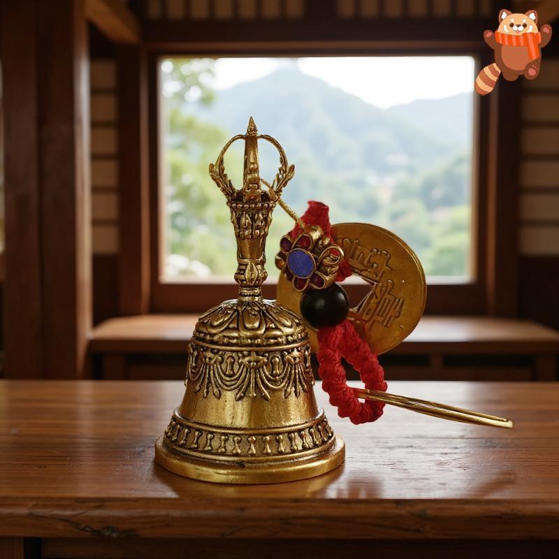 Imagem [AP] Retro Sino De Cobre Sinos De Vento Artesanato Em Latão Fundição Caindo Tibetano Bronze Idéias Pingente De TH