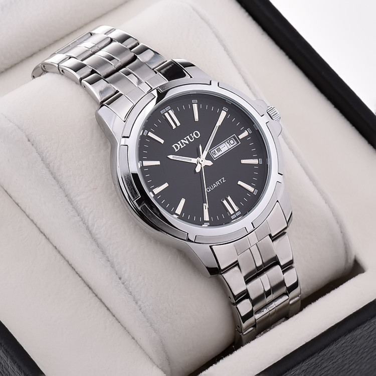 Genuíno Tino relógio masculino duplo calendário luminoso relógio de quartzo movimento importado negócios Casual Retro si