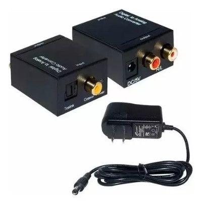 Kit Conversores de Áudio: Digital Cabo Óptico Smart Tv Home Theater Estéreo Top