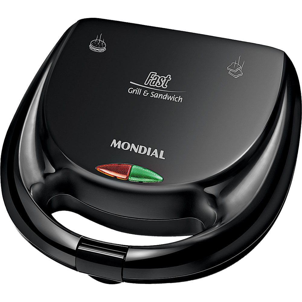 Sanduicheira Grill Mondial Fast S-12 Preta 127V em Oferta na Shopee