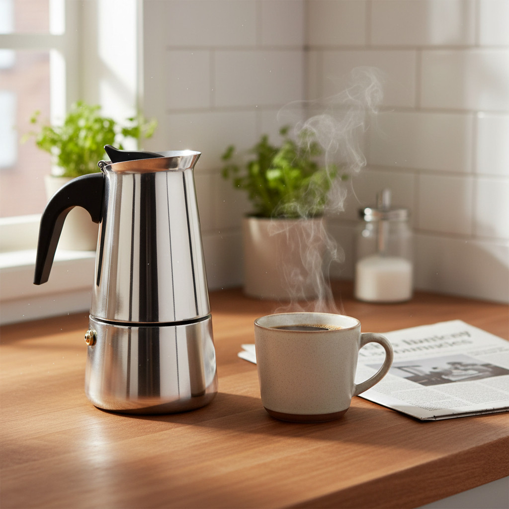 Cafeteira Italiana Aço Inox Cafeteira Espresso Manual Moka Tradicional Café Gourmet Cozinha Elegante