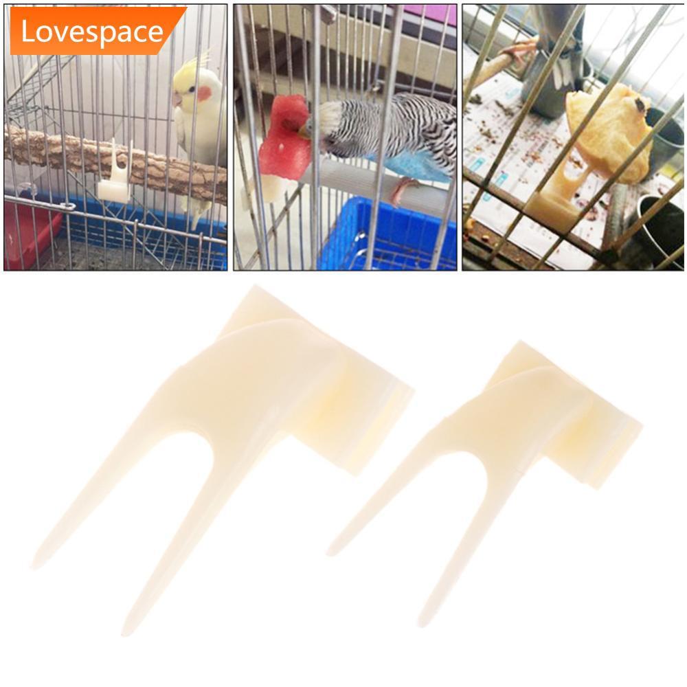 LS-STORE 5 Pçs Pássaros Papagaios Garfo De Frutas Plástico Suporte De Alimentos Alimentação Na Gaiola Suprimentos Para D