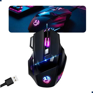 Mouse Gamer Preto Óptico 3200 Dpi Com Fio Led 7 Botões Usb em Oferta na Shopee