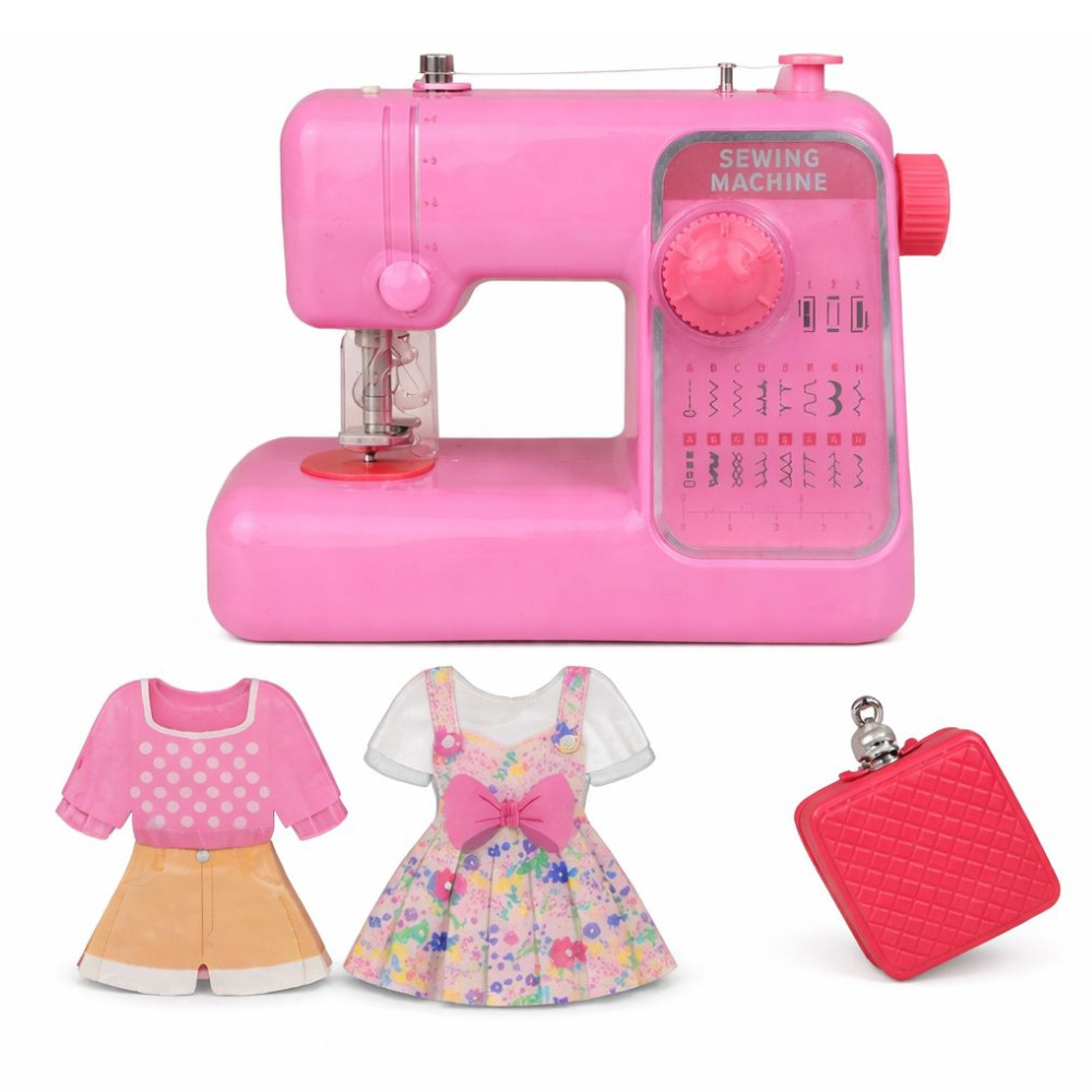 MAQUINA DE COSTURA DE BRINQUEDO ELÉTRICA PINK CLUB - IMPORTUDO TUD0798
