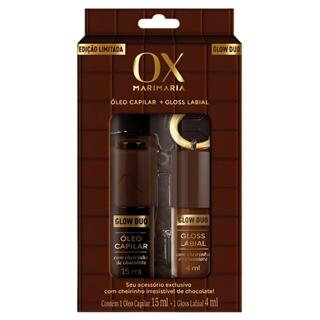 Kit Ox Mari Maria Glow Duo Chocolate Com Chaveiro: Óleo Capilar e Gloss Labial em Oferta na Shopee