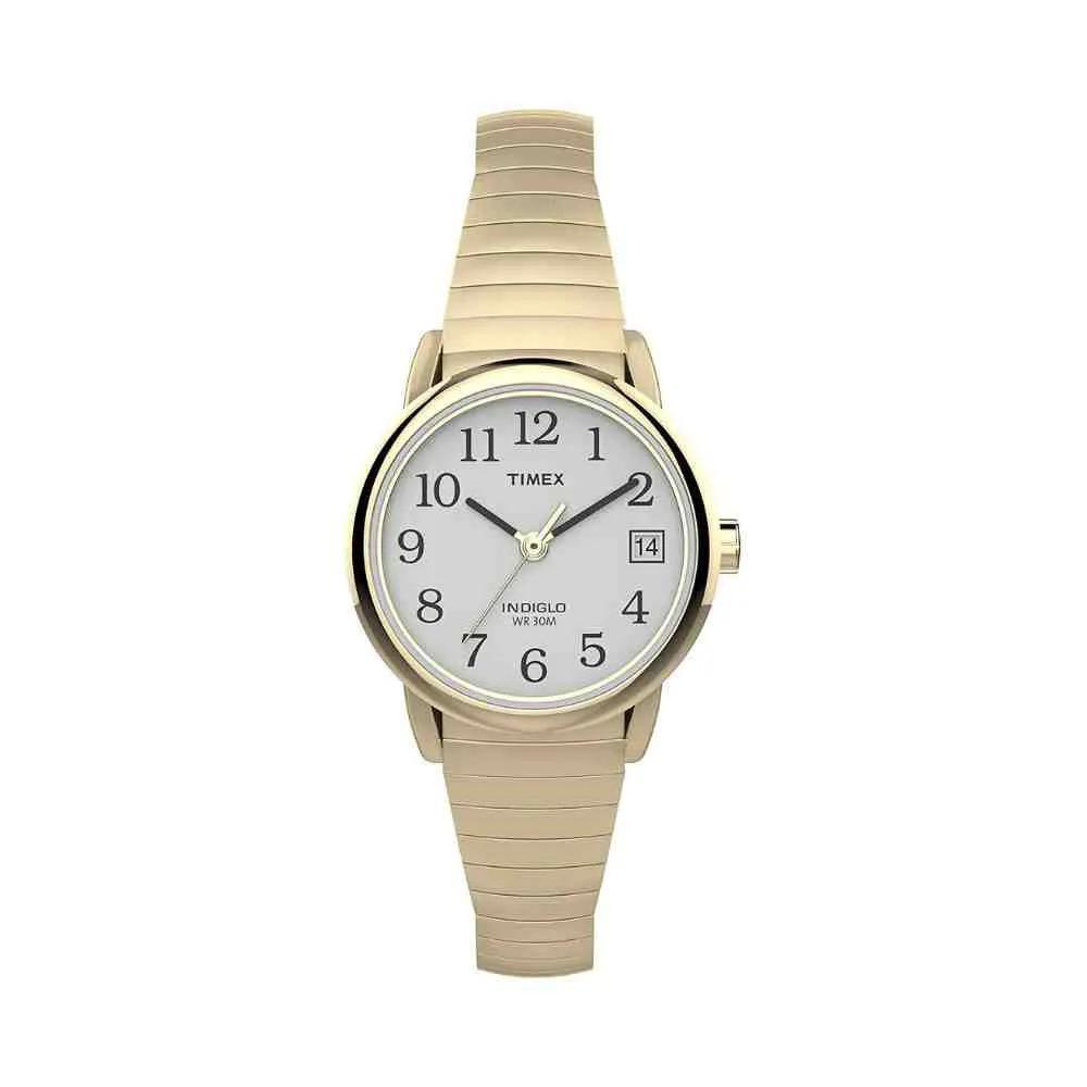 Relógio Timex Feminino Ref: T2h351 Mola Dourado Easy Reader