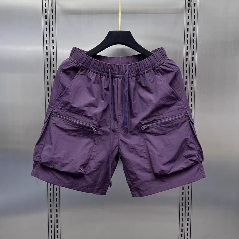 Americano Retro Casual solto quarto calças masculinas verão resistente ao desgaste resistente à sujeira Shorts de cinco 