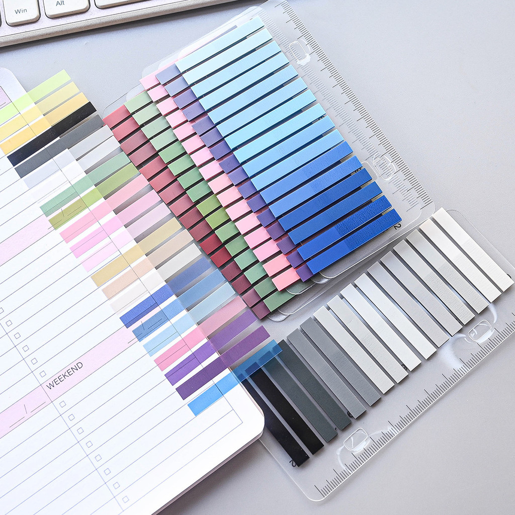 320 Pçs Notas Pegajosas Claras Auto-Adesivo Colorido Bloco De Para Escritório Escola Livro Anotação Índice Guias Papelar