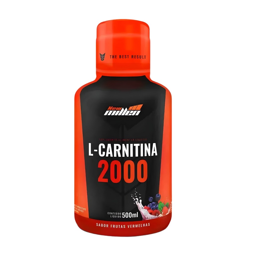 L - Carnitina New Millen 2000 mg Frasco 500 ml em Oferta na Shopee