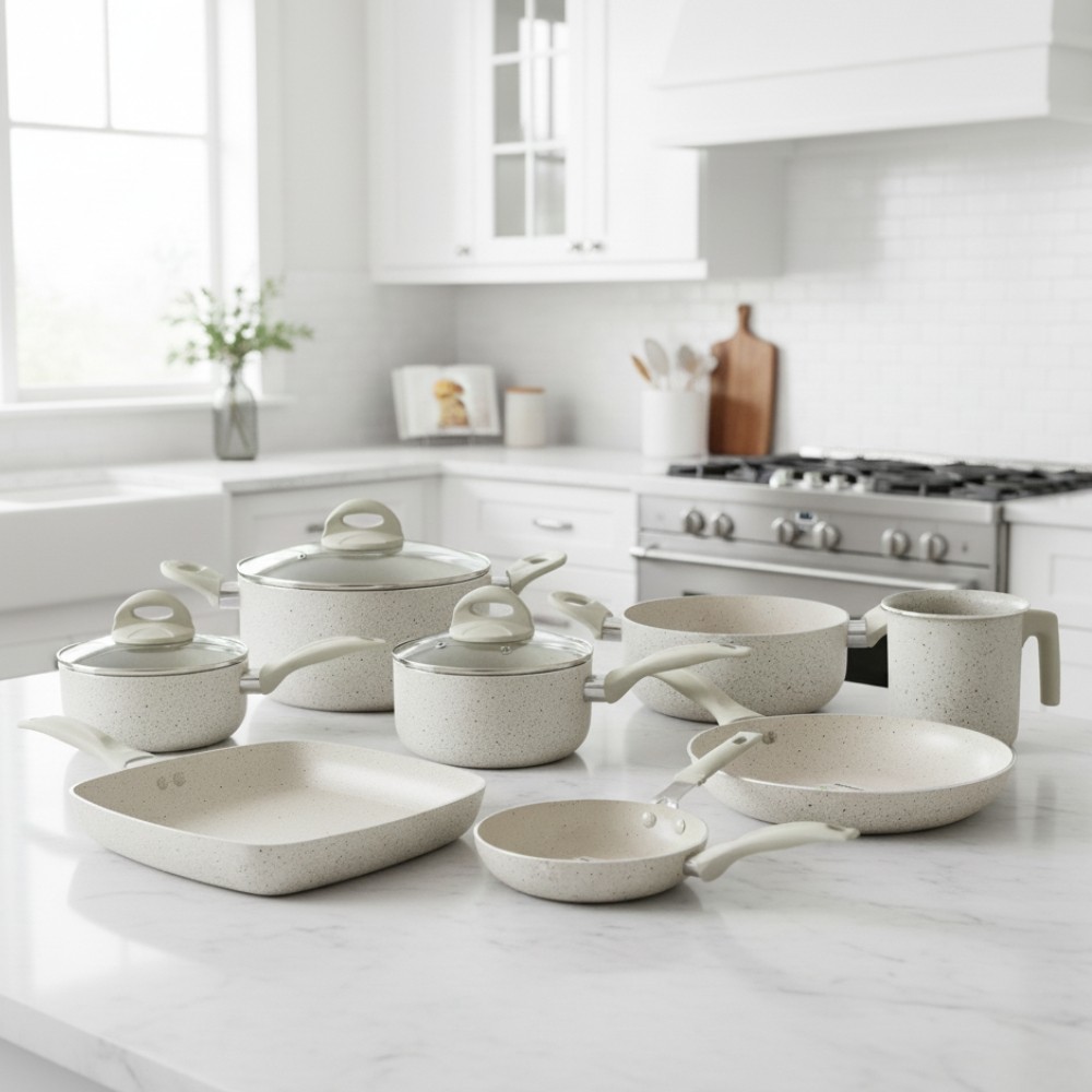 Jogo de Panelas Antiaderente Cerâmica Ibiza 8 Peças Casambiente em Oferta na Shopee