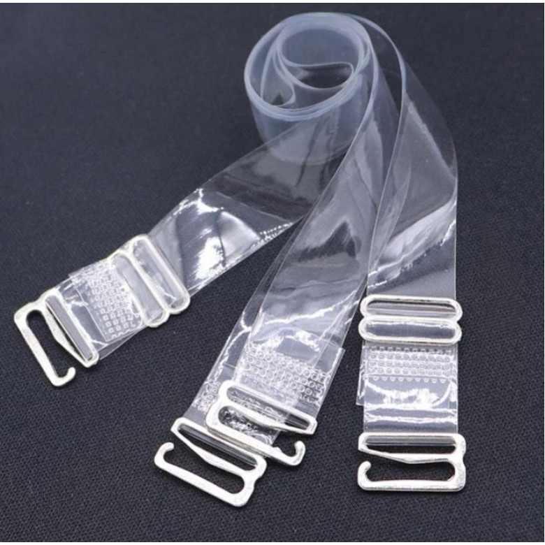 kit 3 pares de alça transparente para sutia alça de silicone ajustavel e removivel