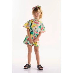 Conjunto Infantil para Menina com Camisa e Short Três e Já