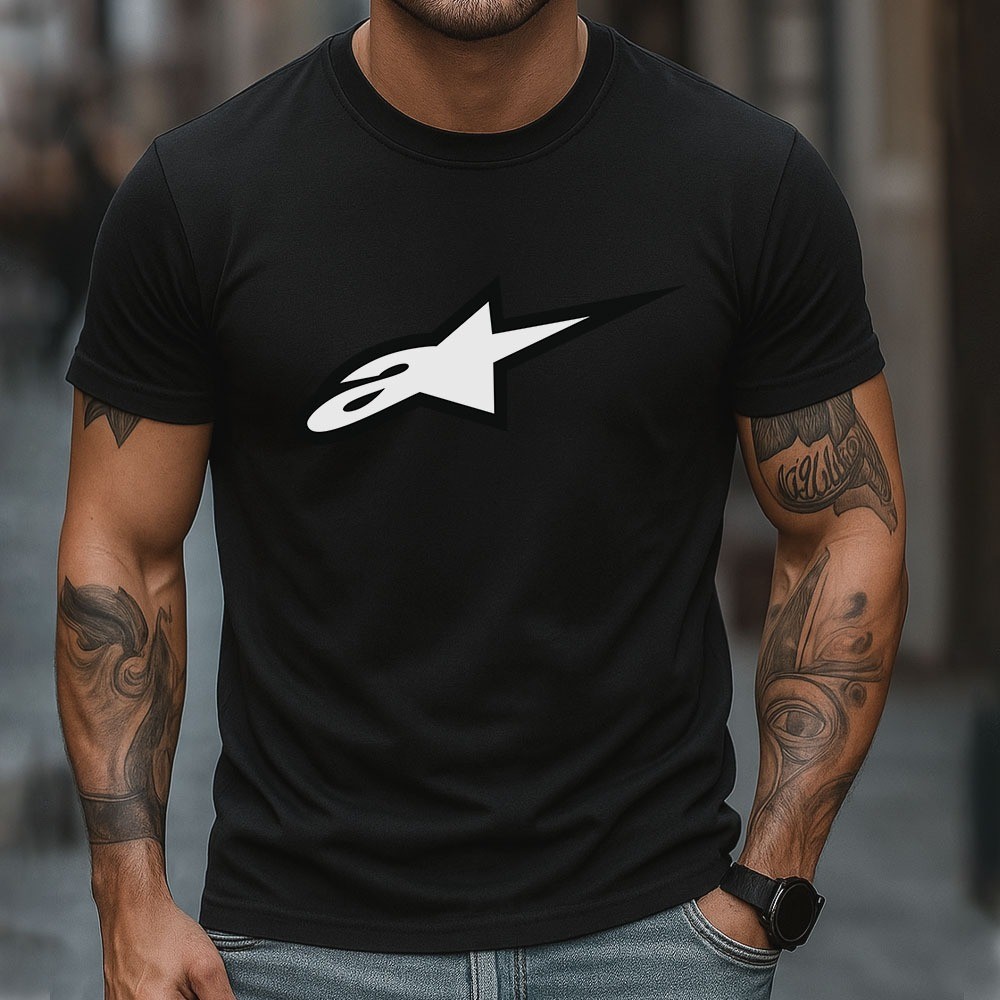 Camiseta Logo Estrela Avião Fã de Moto Bike Grau é arte 244 é os D Nino Corte Drake SP Chapa