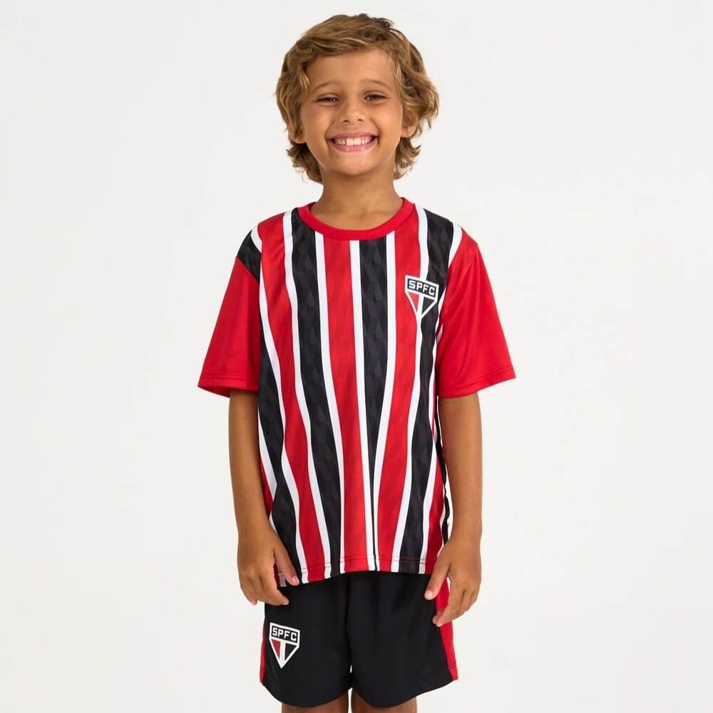 Kit Mini Craque São Paulo Infantil Listrado em Oferta na Shopee