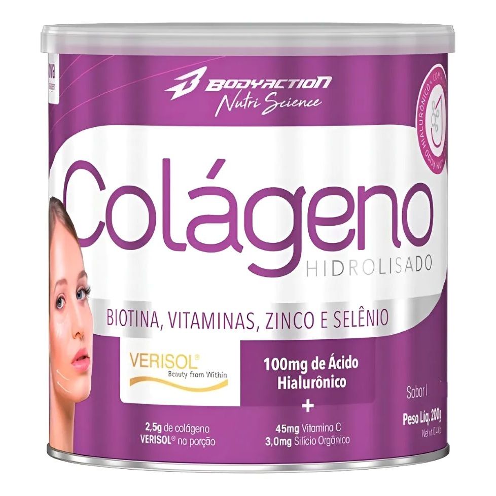Colágeno Verisol com Ácido Hialurônico 200g – BodyAction em Oferta na Shopee