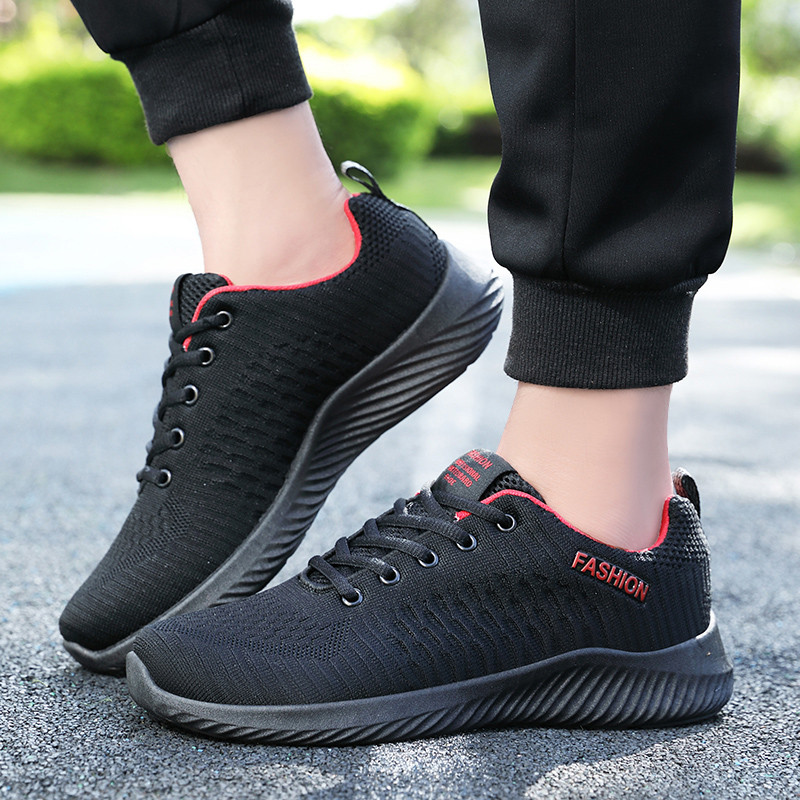 Imagem Tênis masculino com cadarço primavera novo estilo Casual malha respirável sapatos masculinos