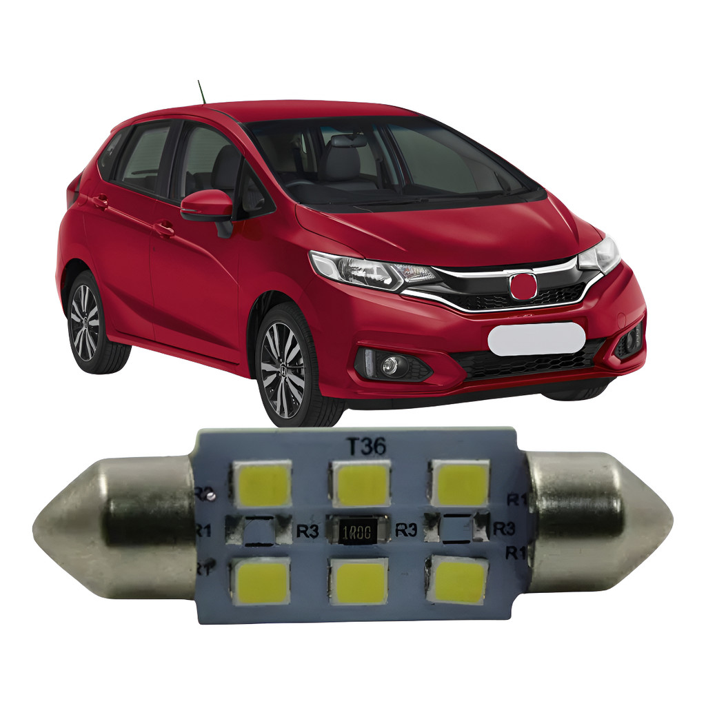 Lampada Led Torpedo Placa/teto/porta Luva Honda Fit 14/21