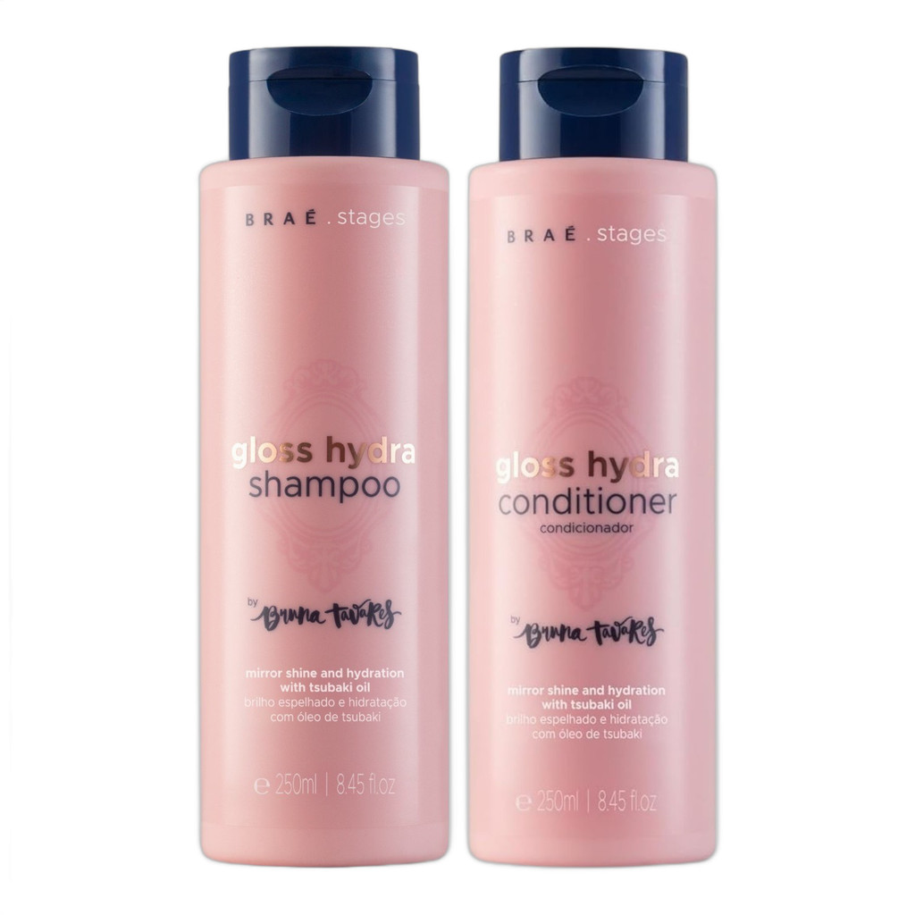 Kit Braé Stages by Bruna Tavares Gloss Hydra - Shampoo + Condicionador 250ml
