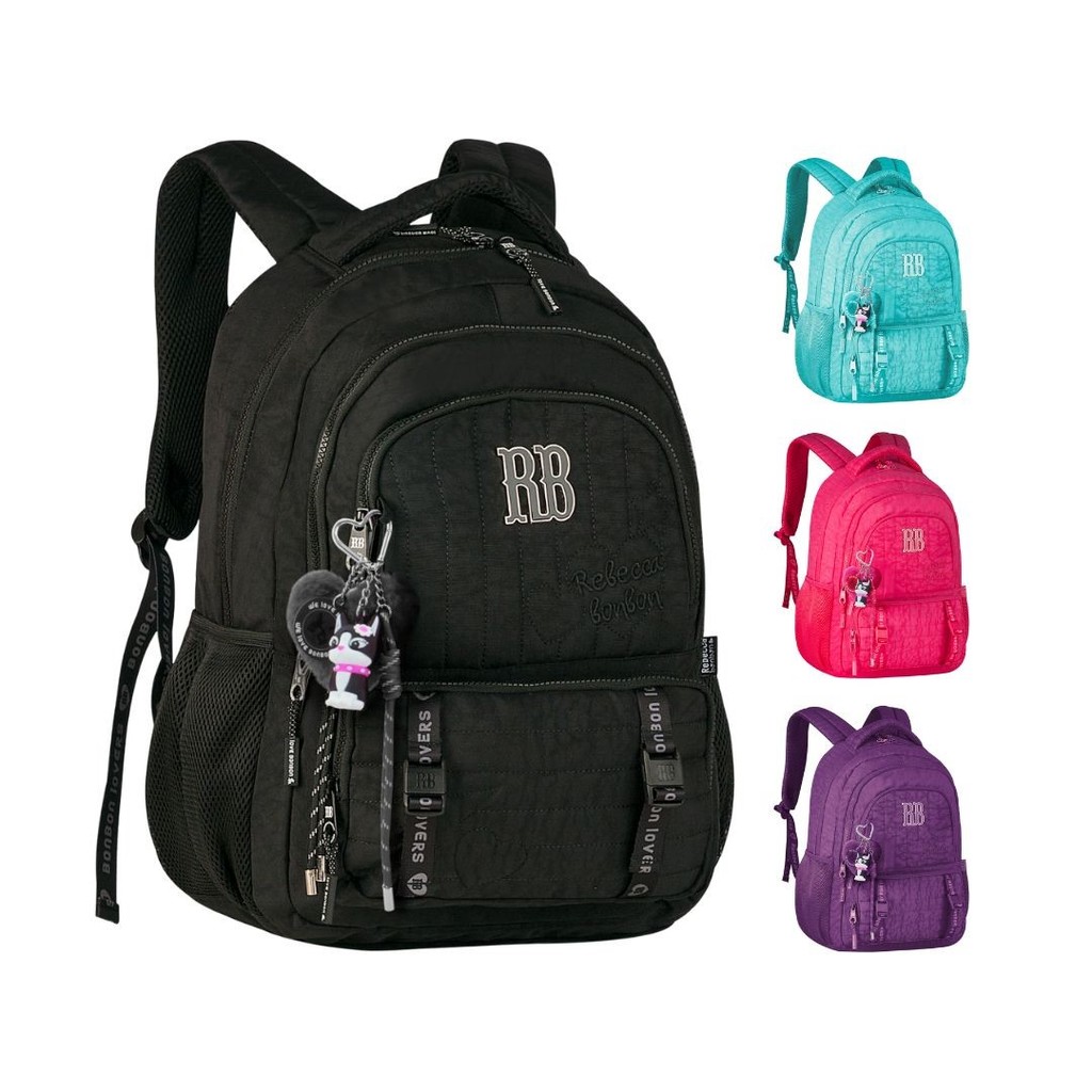 Mochila de Costas Rebecca Bonbon Sweet Dreams RB27006 Escolar Juvenil Grande em Oferta na Shopee