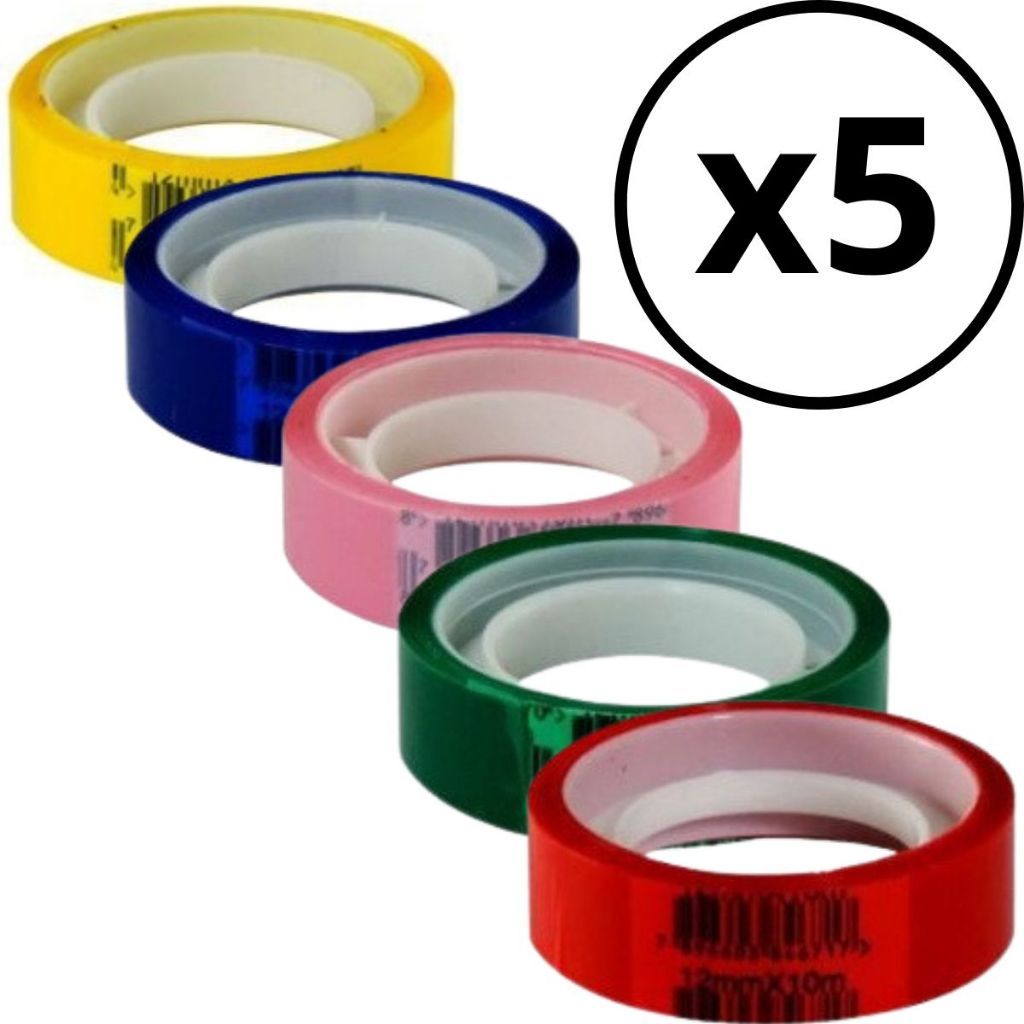 Fita Adesiva Colorida 12mmx10m Fit Pel em Oferta na Shopee