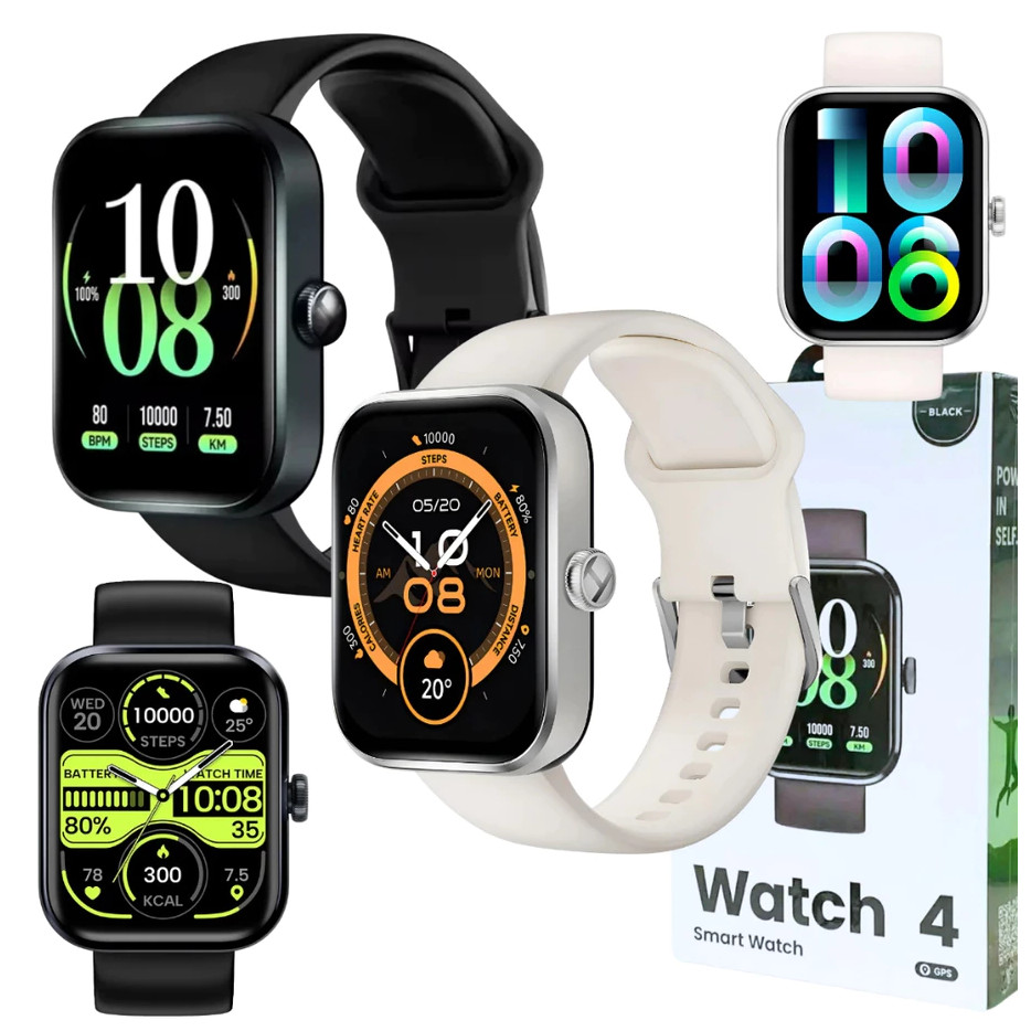 Relógio Smartwatch Haylou Watch 4 Gps Ip68 Esportivo Treino Prateado Lisa Branco Prateado