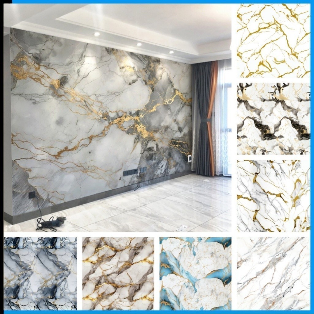 Painel Placa Flexível Efeito Mármore 2.6m X 1.2m Revestimento De Parede Sala Cozinha Lavabo