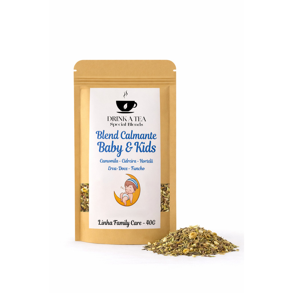Imagem Blend Calmante Baby & Kids | Camomila, Cidreira, Funcho, Erva Doce e Hortelã - DRINK A TEA