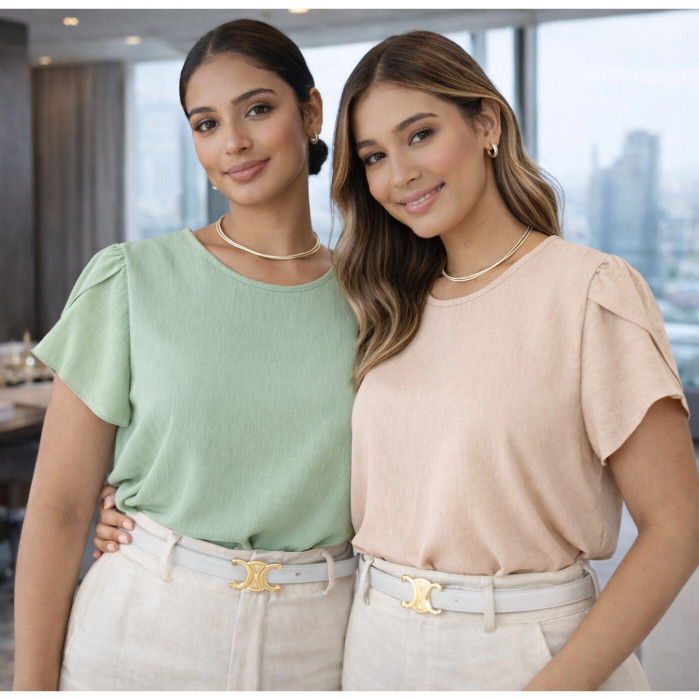 kit Blusa Feminina Manga Curta Lisa Elegante Ótimo Caimento Pronta Entrega em Oferta na Shopee