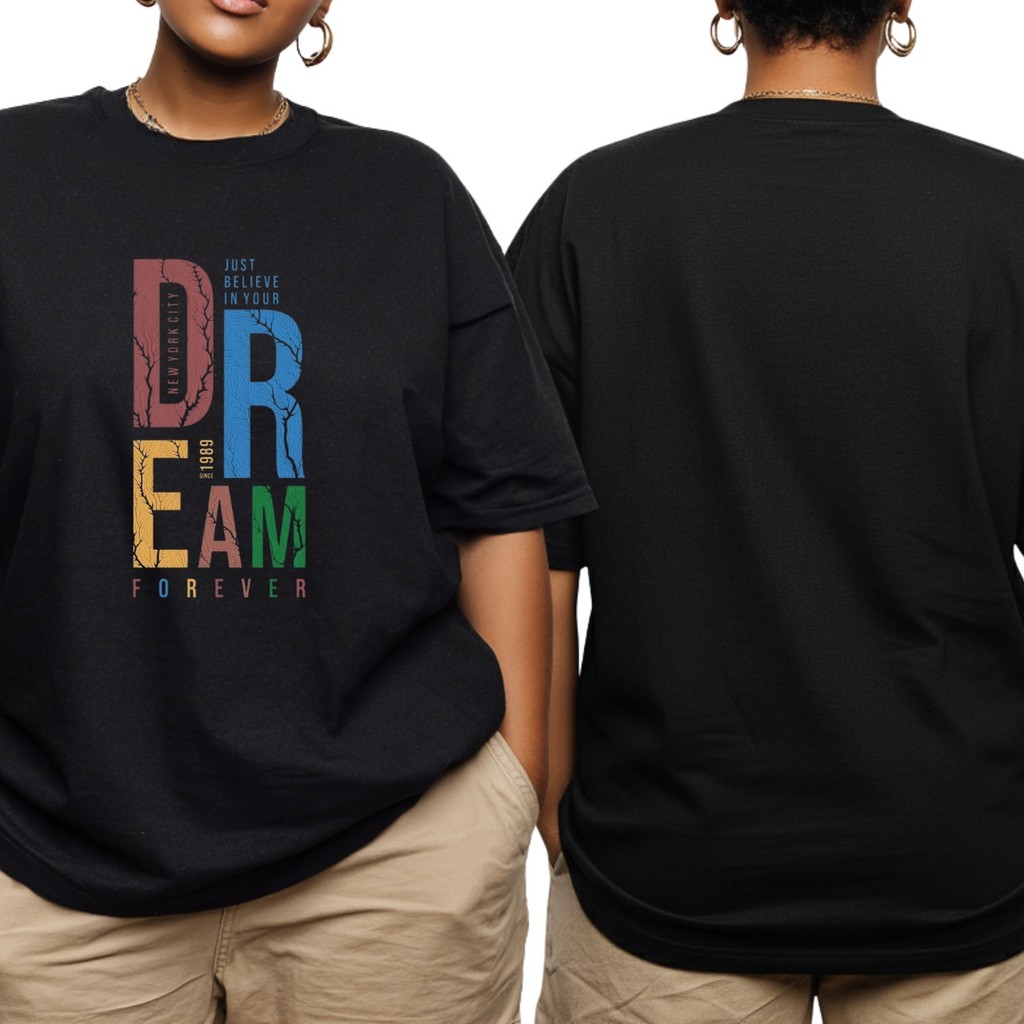 T-shirt Feminina Boyfriend Dream Forever 1989 Vintage Color