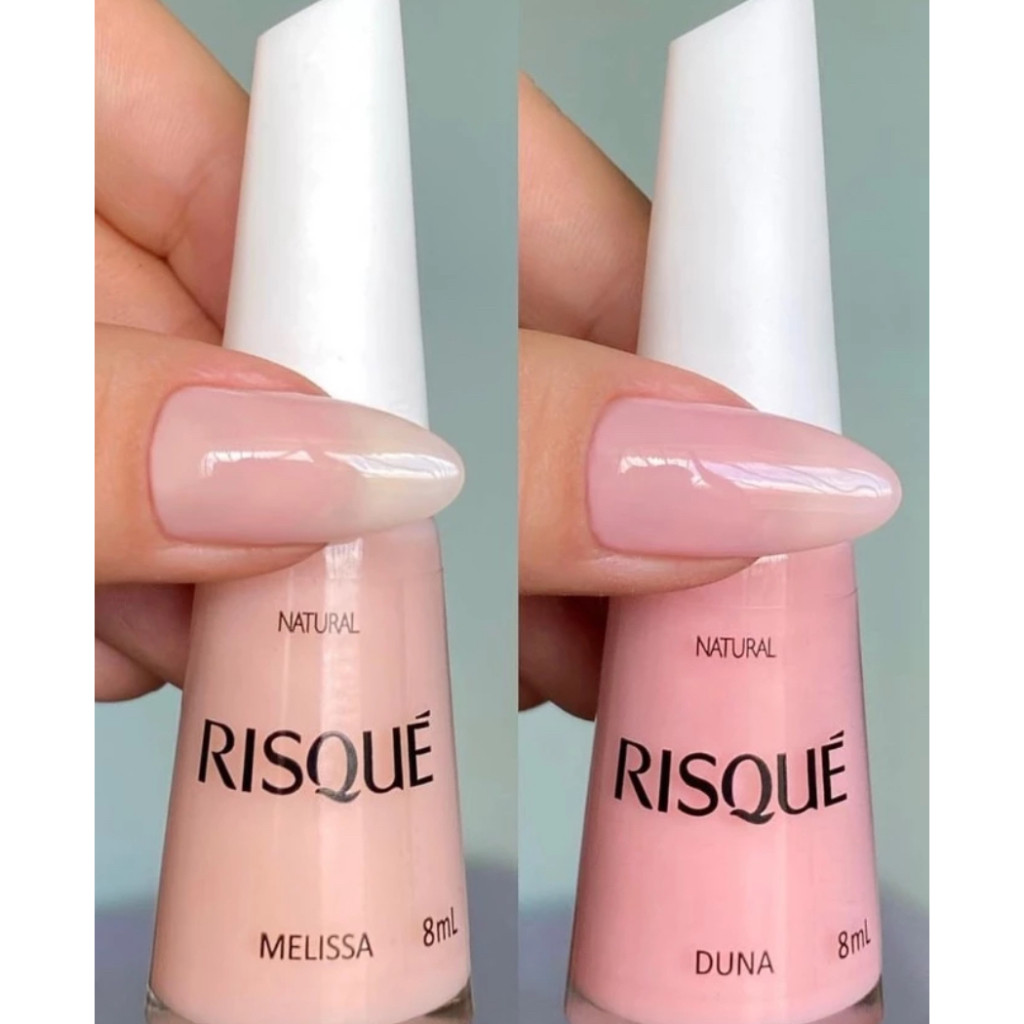 Kit 2 Esmalte Risque Francesinha Tons Transparente - Melissa e Duna em Oferta na Shopee