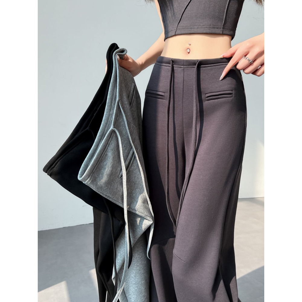 Calça de moletom esportiva americana feminina verão 2026 novo estilo Popular deste ano cortina reta perna larga Sycamore