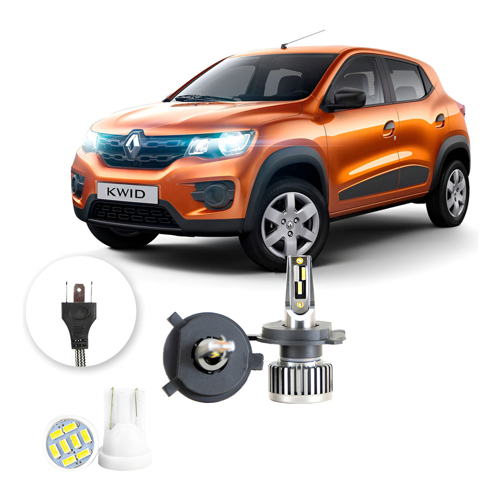 Kit Ultra Led Nano Renault Kwid 2017 A 2022 H4 30000lm em Oferta na Shopee