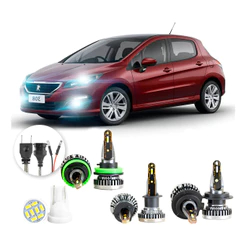 Kit Ultra Led Nano Peugeot 308 2016 A 2022 H1 H7 H8 30000lm