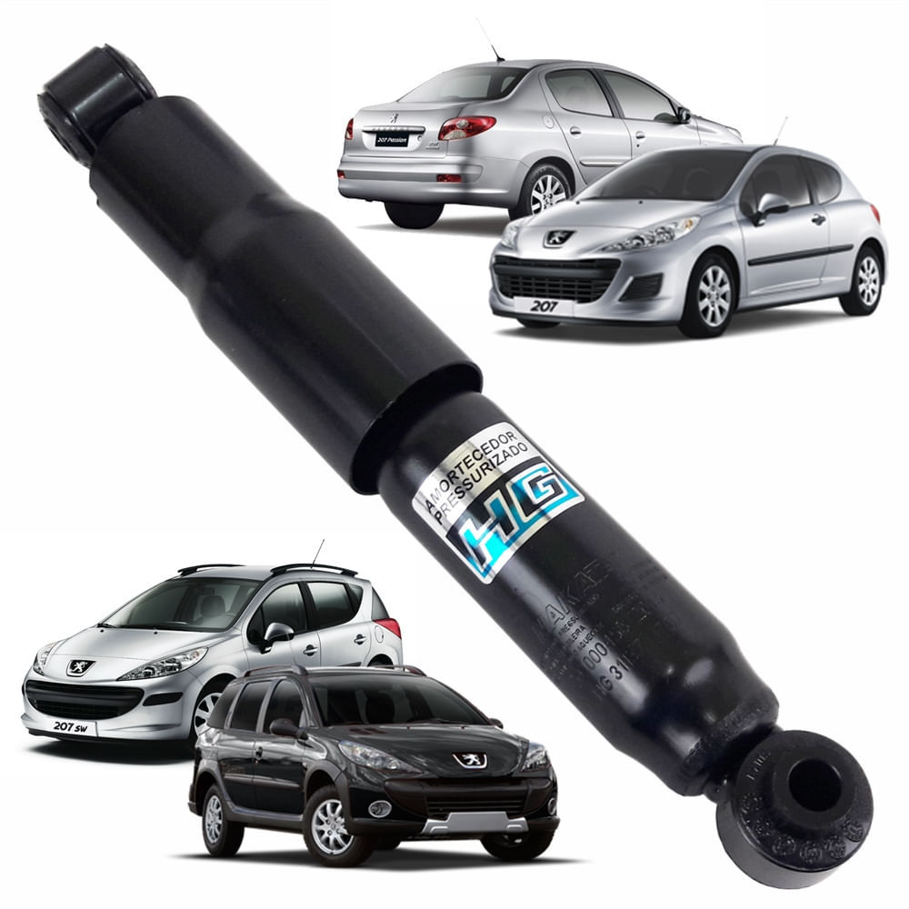 Amortecedor Traseiro Nakata Pressurizado Peugeot 207 SW 207 Hatch 207 Sedan 207 Escapade 2008 em Diante (Preço Unitário)