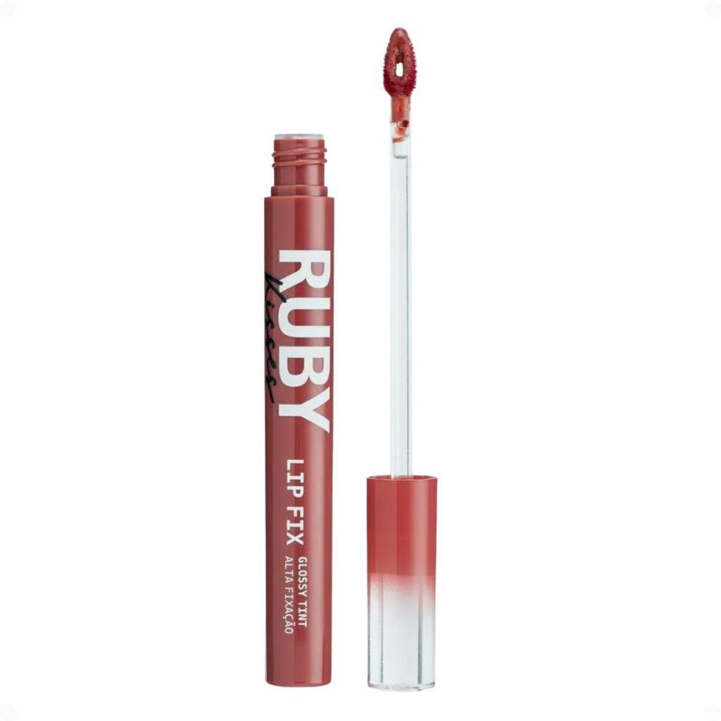 Lip Fix Ruby Kisses Glossy Tint Alta Fixação Sweet Brown Lgt04bb em Oferta na Shopee