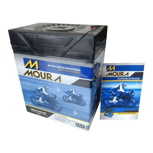 Bateria Yamaha Xtz Lander Fazer 250 - Moura Ma6-d / Ytx7l-bs