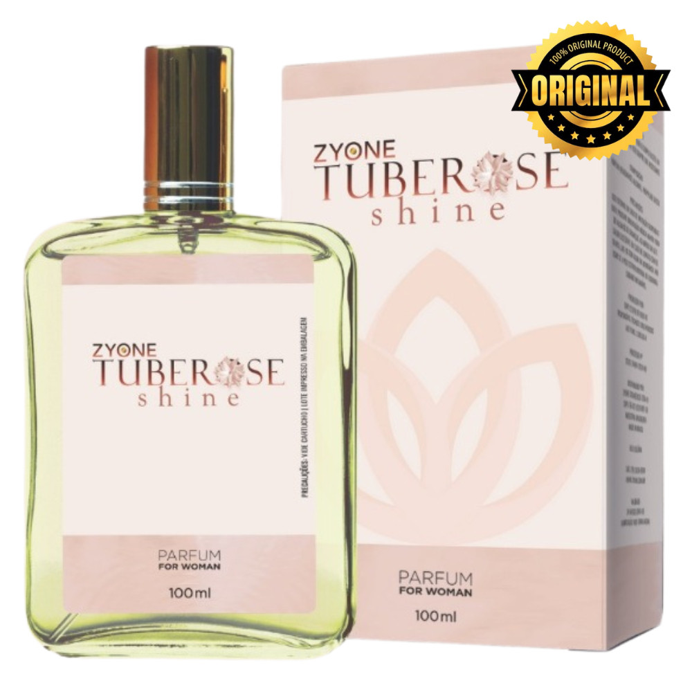 Tuberose Shine Zyone Cosméticos Feminino Parfum 100ml Alta Fixação 25% Essência Premium