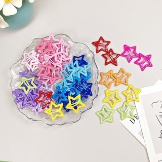 Presilhas de Cabelo Estrela Coloridas Estilo Y2K Dopamina / Antiderrapantes Para Meninas