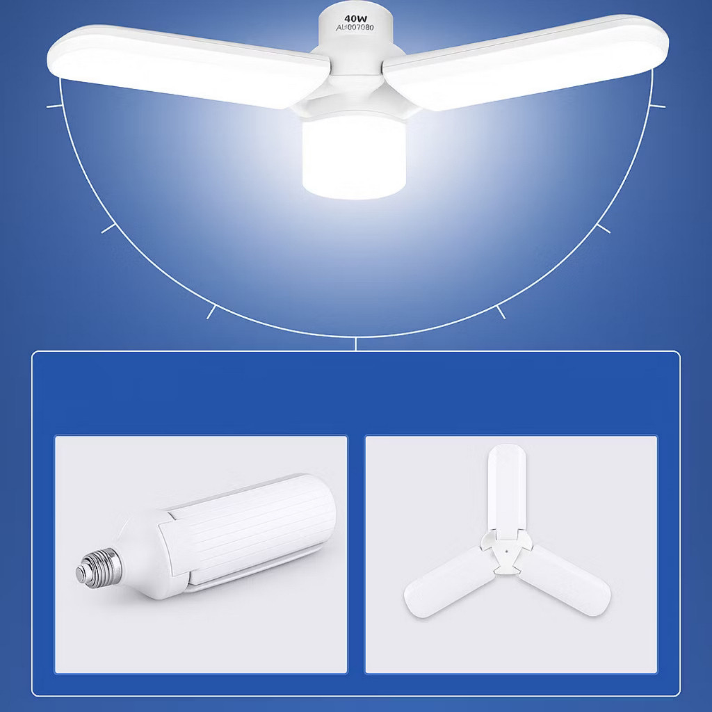 Luminária LED Lampada Multifuncional 3 Petalas 18w Dobrável