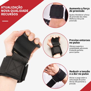 Saída De SP Kit 2 Straps Gancho Metal Munhequeira Academia Alta Qualidade em Oferta na Shopee