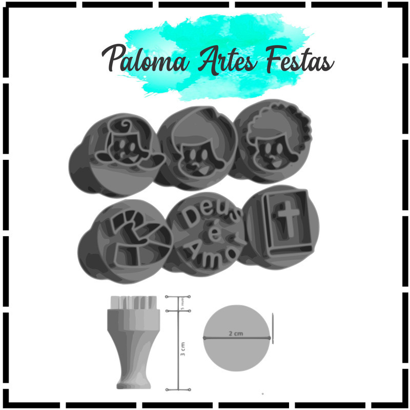 Carimbos para Doces 3 Palavrinhas em Oferta na Shopee