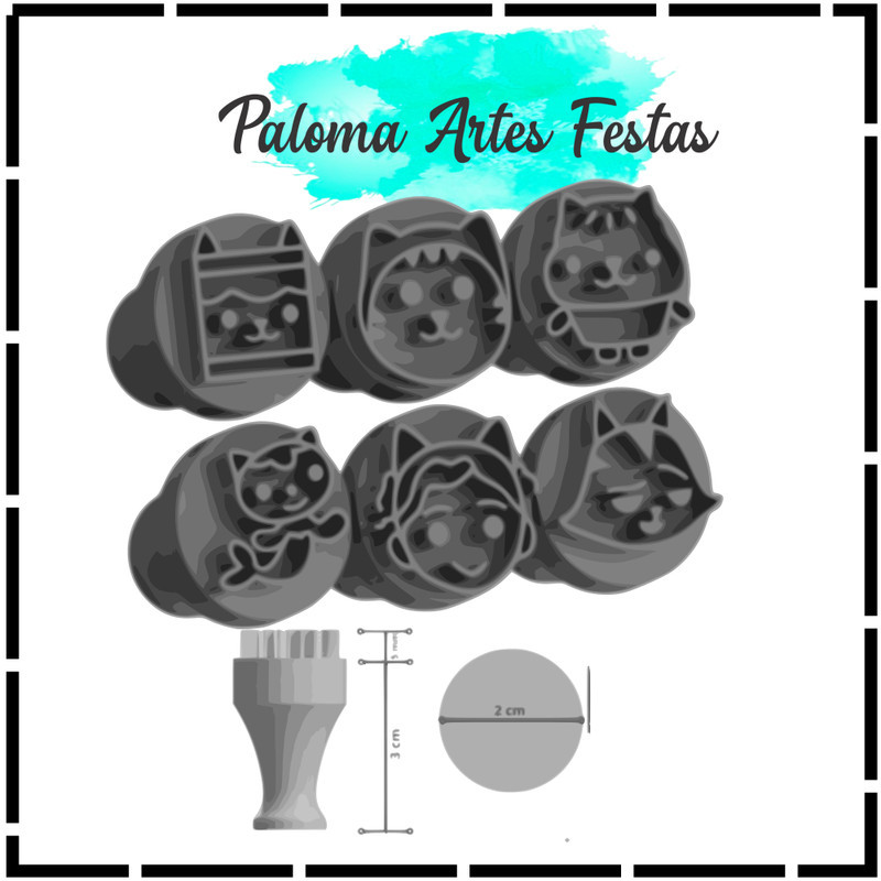 Carimbos para Doces Kit Casa Mágica Gabi