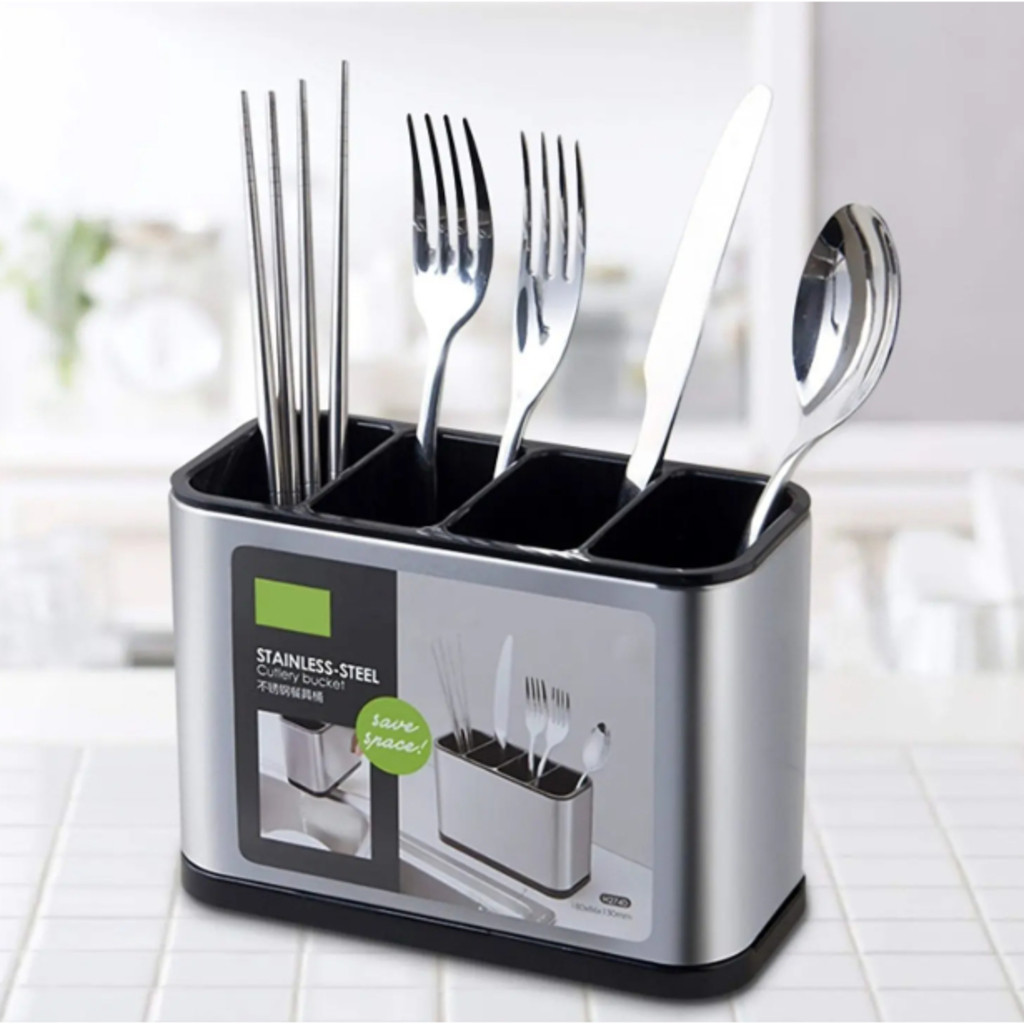 Porta Talheres Escorredor Organizador Aço Inox Vazado Pia Cozinha Portatil Suporte Talheres em Oferta na Shopee