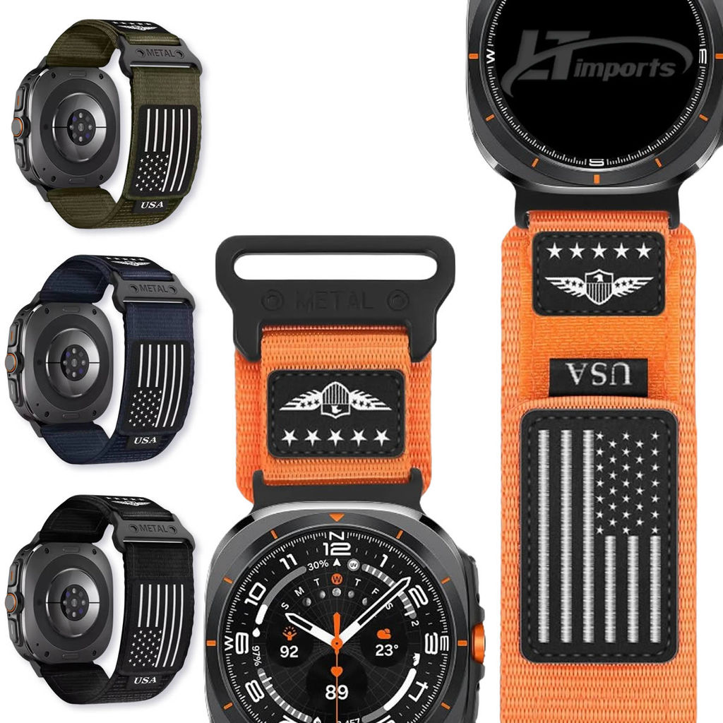 Pulseira USA Nylon LTimports compativel com Samsung Galaxy Watch Ultra 47mm Sm-L